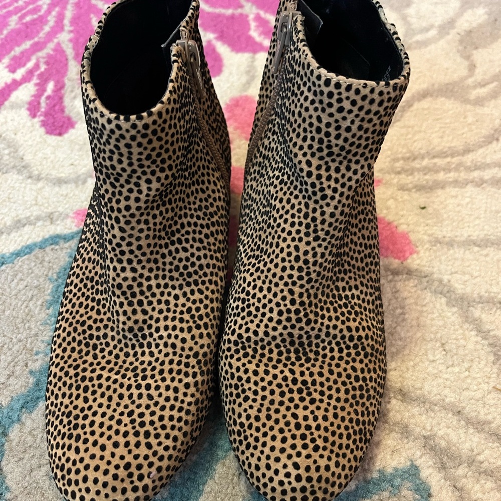 Tan and Black booties